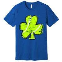 Funny Saint Patricks Day Shamrock Vintage Graphic Tennis Great Gift Premium T-Shirt