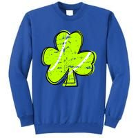 Funny Saint Patricks Day Shamrock Vintage Graphic Tennis Great Gift Tall Sweatshirt