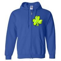 Funny Saint Patricks Day Shamrock Vintage Graphic Tennis Great Gift Full Zip Hoodie