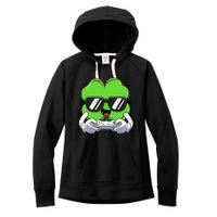 Funny St Patricks Day Shamrock Gaming Gamer Women's Fleece Hoodie