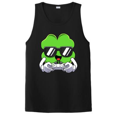 Funny St Patricks Day Shamrock Gaming Gamer PosiCharge Competitor Tank