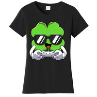 Funny St Patricks Day Shamrock Gaming Gamer Women's T-Shirt