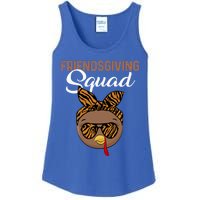 Friendsgiving Squad Party Turkey Tiger Glasses And Hair Bow Cool Gift Ladies Essential Tank