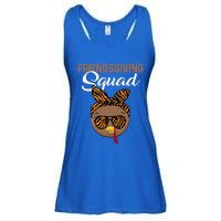 Friendsgiving Squad Party Turkey Tiger Glasses And Hair Bow Cool Gift Ladies Essential Flowy Tank