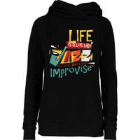 Funny Sax Player Gifts Jazz Music Saxophone Womens Funnel Neck Pullover Hood