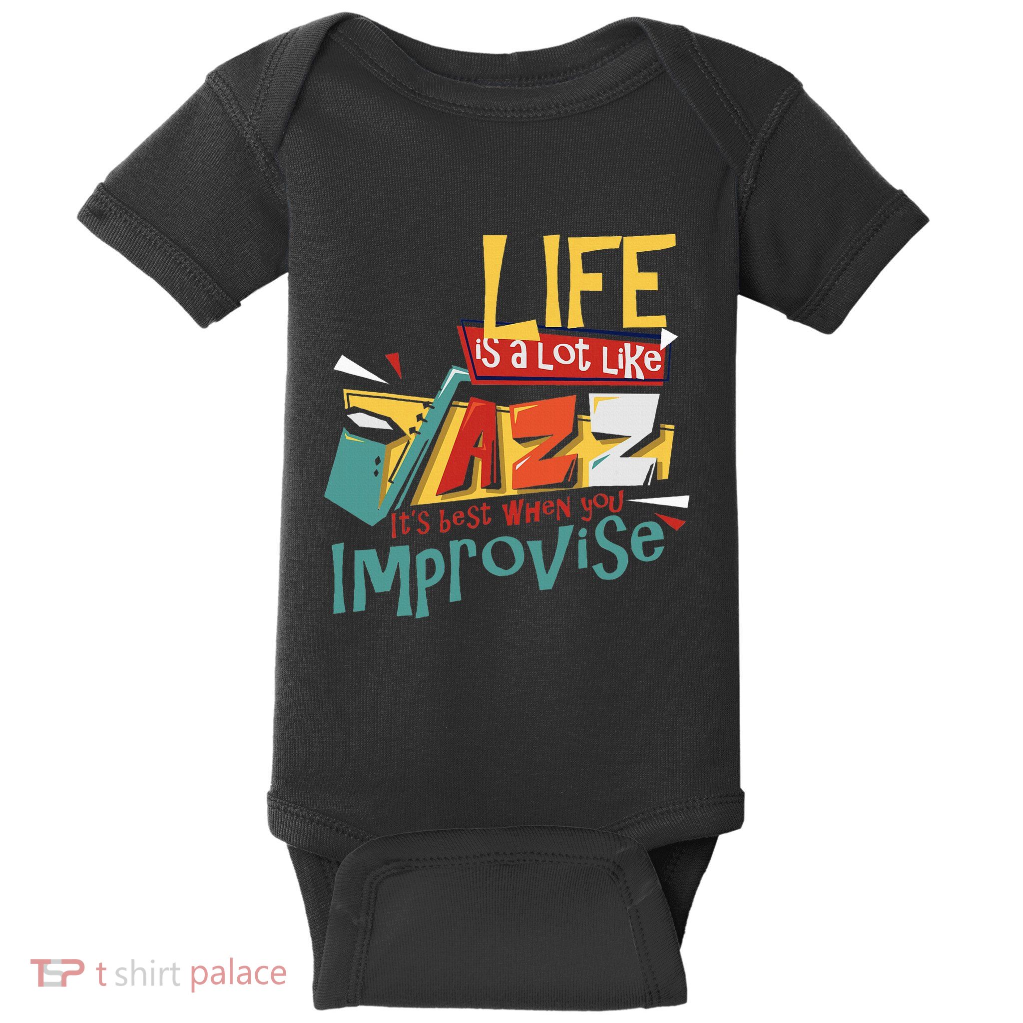 Funny Sax Player Gifts Jazz Music Saxophone Baby Bodysuit