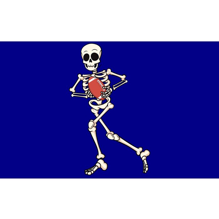 Funny Skeleton Playing Football Halloween Gift Bumper Sticker