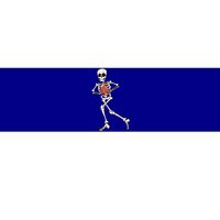 Funny Skeleton Playing Football Halloween Gift Bumper Sticker