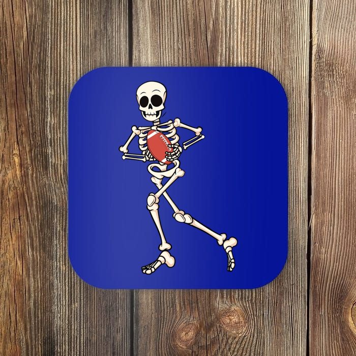 Funny Skeleton Playing Football Halloween Gift Coaster