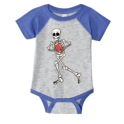 Funny Skeleton Playing Football Halloween Gift Infant Baby Jersey Bodysuit