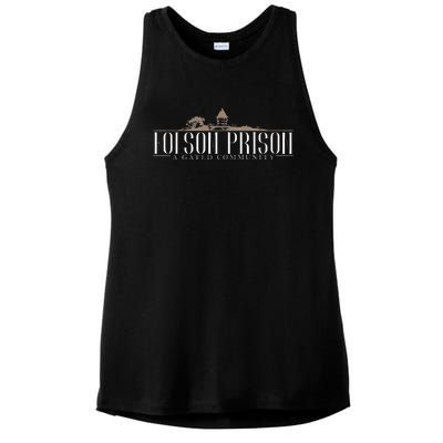 Folsom State Prison Prison State Correctional Warden Ladies PosiCharge Tri-Blend Wicking Tank