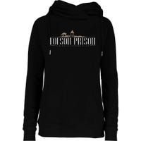 Folsom State Prison Prison State Correctional Warden Womens Funnel Neck Pullover Hood