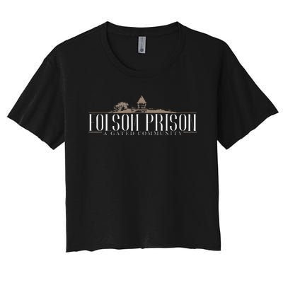 Folsom State Prison Prison State Correctional Warden Women's Crop Top Tee