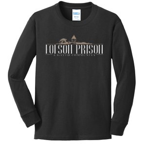 Folsom State Prison Prison State Correctional Warden Kids Long Sleeve Shirt