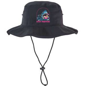 Funny Stay Positive Shark Beach Motivational Quote Legacy Cool Fit Booney Bucket Hat