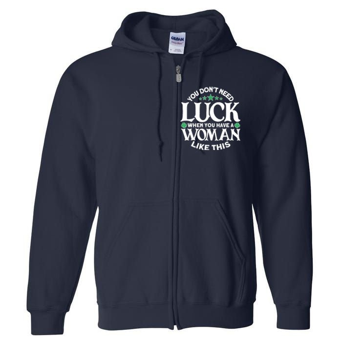 Funny St. Patricks Day Outfit - St. Patrick's Day Full Zip Hoodie