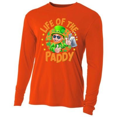 Funny St Patricks Day Life Of The Paddy Leprechaun Beer Cooling Performance Long Sleeve Crew