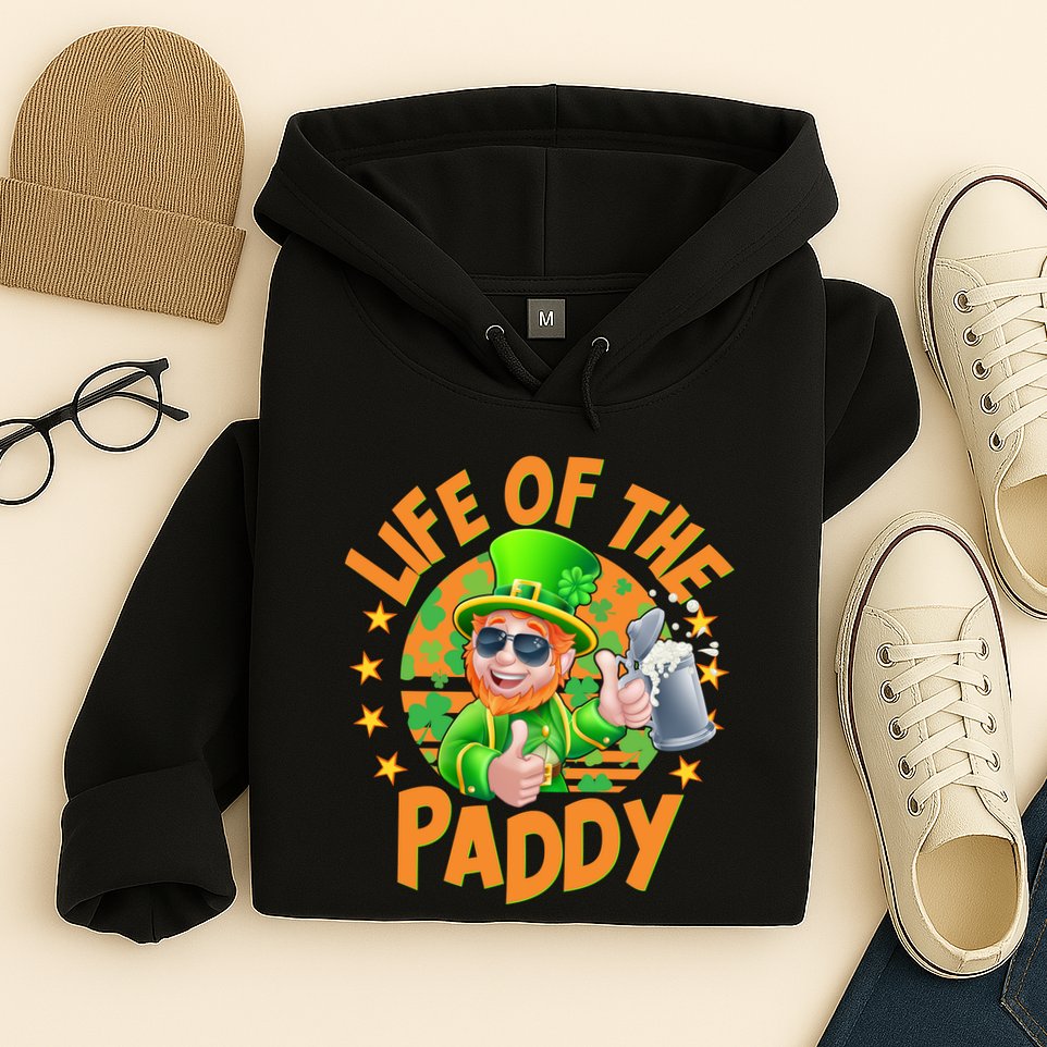 Funny St Patricks Day Life Of The Paddy Leprechaun Beer Hoodie