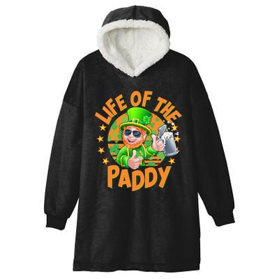 Funny St Patricks Day Life Of The Paddy Leprechaun Beer Hooded Wearable Blanket