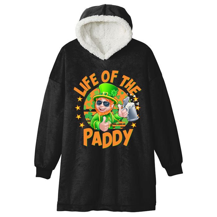 Funny St Patricks Day Life Of The Paddy Leprechaun Beer Hooded Wearable Blanket