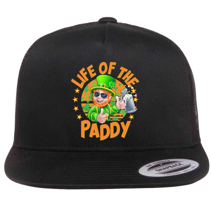 Funny St Patricks Day Life Of The Paddy Leprechaun Beer Flat Bill Trucker Hat