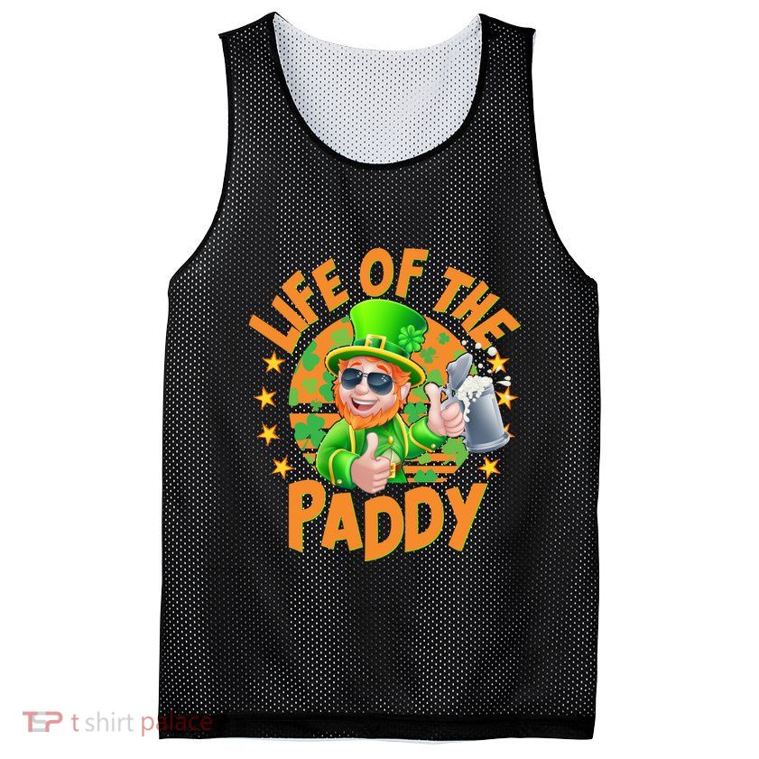 Funny St Patricks Day Life Of The Paddy Leprechaun Beer Mesh Reversible Basketball Jersey Tank