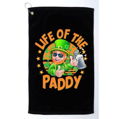 Funny St Patricks Day Life Of The Paddy Leprechaun Beer Platinum Collection Golf Towel