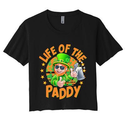 Funny St Patricks Day Life Of The Paddy Leprechaun Beer Crop Top