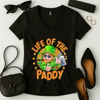 Funny St Patricks Day Life Of The Paddy Leprechaun Beer Women's V-Neck T-Shirt