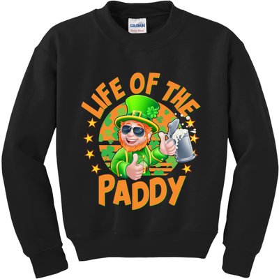 Funny St Patricks Day Life Of The Paddy Leprechaun Beer Kids Sweatshirt