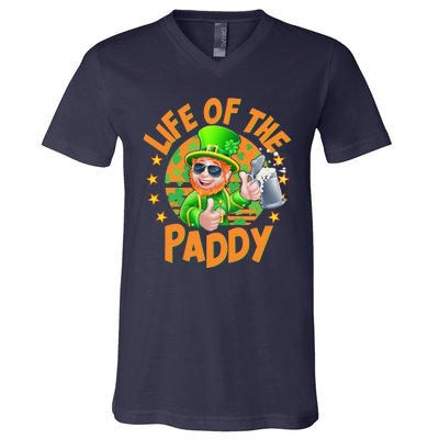 Funny St Patricks Day Life Of The Paddy Leprechaun Beer V-Neck T-Shirt