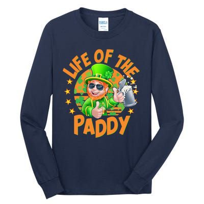 Funny St Patricks Day Life Of The Paddy Leprechaun Beer Tall Long Sleeve T-Shirt