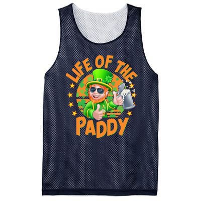 Funny St Patricks Day Life Of The Paddy Leprechaun Beer Mesh Reversible Basketball Jersey Tank