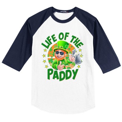 Funny St Patricks Day Life Of The Paddy Leprechaun Beer Baseball Sleeve Shirt