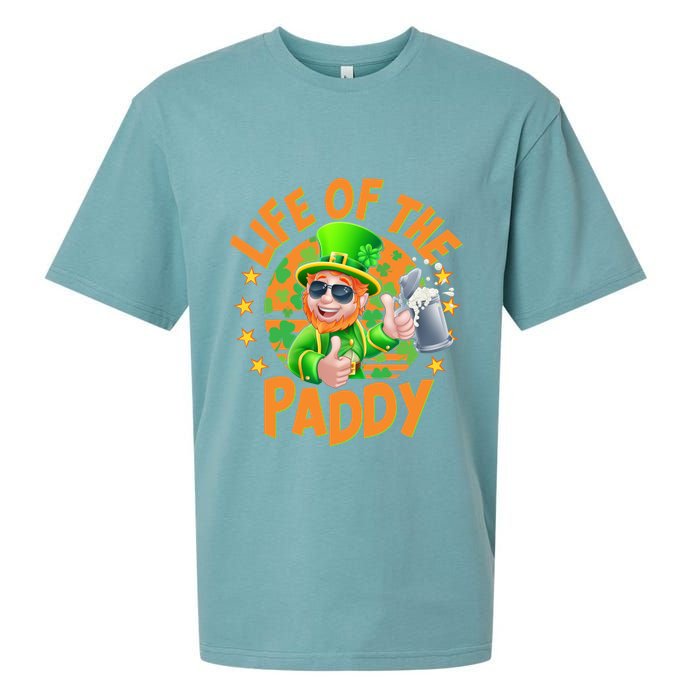 Funny St Patricks Day Life Of The Paddy Leprechaun Beer Sueded Cloud Jersey T-Shirt