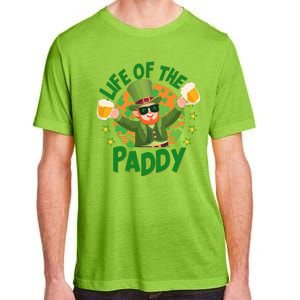 Funny St Patricks Day Life Of The Paddy Leprechaun With Beers Adult ChromaSoft Performance T-Shirt