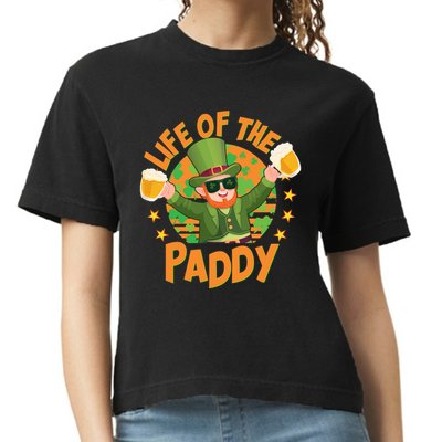 Funny St Patricks Day Life Of The Paddy Leprechaun With Beers Comfort Colors Boxy T-Shirt