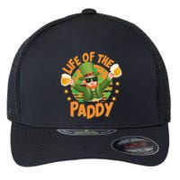 Funny St Patricks Day Life Of The Paddy Leprechaun With Beers Flexfit Unipanel Trucker Cap