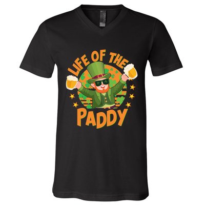 Funny St Patricks Day Life Of The Paddy Leprechaun With Beers V-Neck T-Shirt