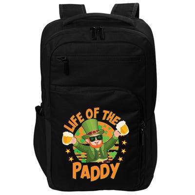Funny St Patricks Day Life Of The Paddy Leprechaun With Beers Impact Tech Backpack