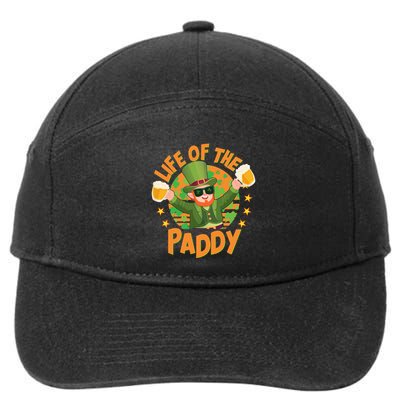 Funny St Patricks Day Life Of The Paddy Leprechaun With Beers 7-Panel Snapback Hat