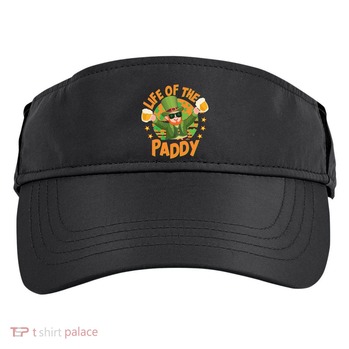 Funny St Patricks Day Life Of The Paddy Leprechaun With Beers Adult Drive Performance Visor