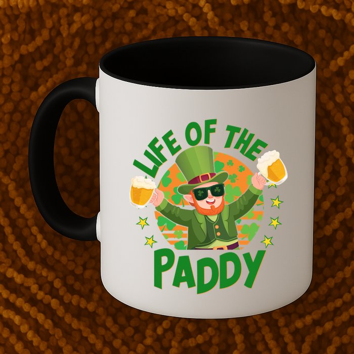 Funny St Patricks Day Life Of The Paddy Leprechaun With Beers Mug
