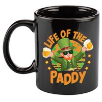 Funny St Patricks Day Life Of The Paddy Leprechaun With Beers 11oz C Handle Ceramic Mug