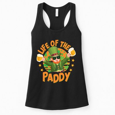 Funny St Patricks Day Life Of The Paddy Leprechaun With Beers Womens Tank Top