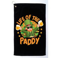 Funny St Patricks Day Life Of The Paddy Leprechaun With Beers Golf Towel