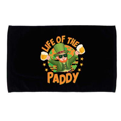 Funny St Patricks Day Life Of The Paddy Leprechaun With Beers Microfiber Hand Towel