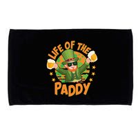 Funny St Patricks Day Life Of The Paddy Leprechaun With Beers Microfiber Hand Towel