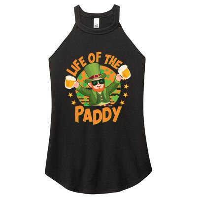Funny St Patricks Day Life Of The Paddy Leprechaun With Beers Women's Perfect Tri Rocker Tank