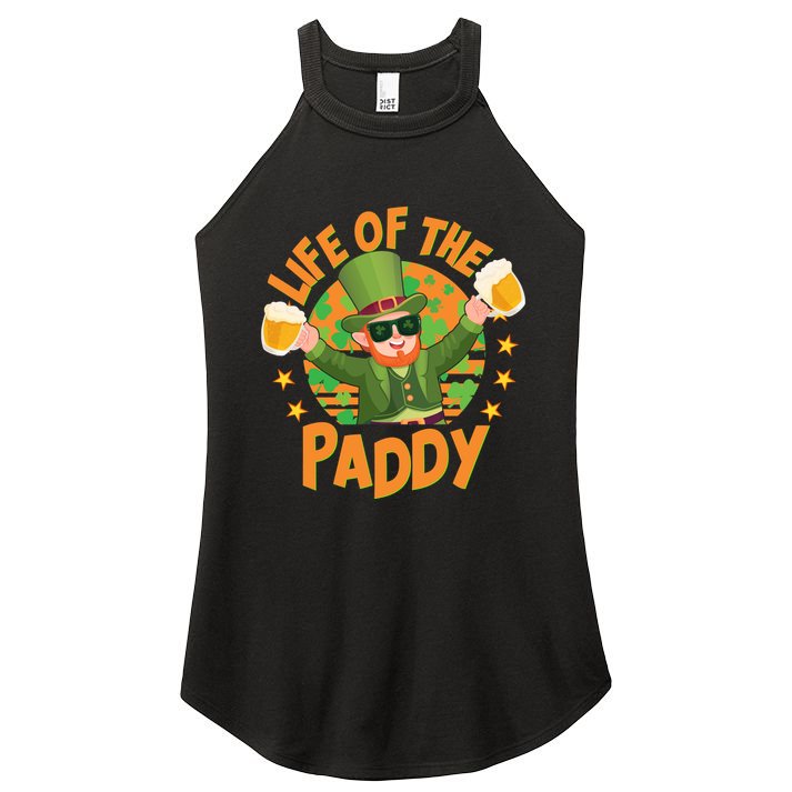 Funny St Patricks Day Life Of The Paddy Leprechaun With Beers Women's Perfect Tri Rocker Tank